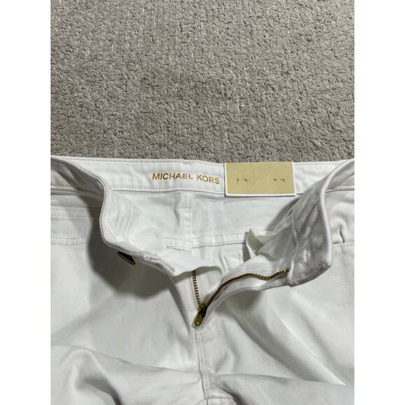 NWT Michael Kors Selma Skinny Jeans Womens Size 6 High Rise White Stretch - Picture 11 of 14